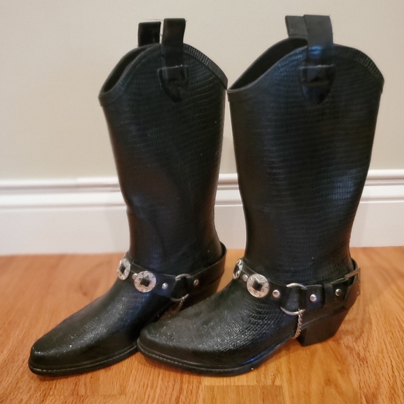 dav Shoes - Unique plastic cowboy rain boots👢